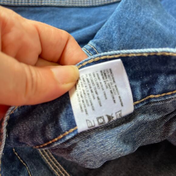 Dickies Carpenter Mens Jeans 38x32 Y2K Utility Street Work Relax Fit Dark Wash - Picture 11 of 11